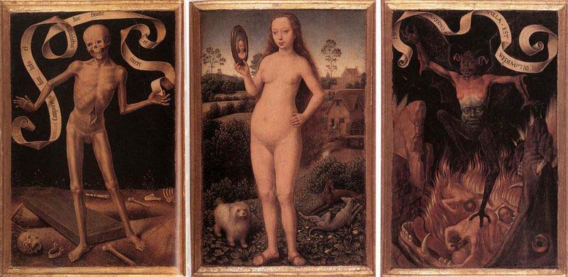 Triptych of Earthly Vanity and Divine Salvation